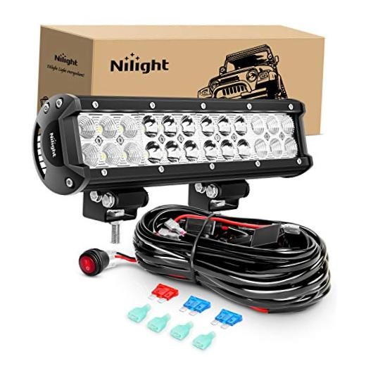 – ZH007 Led Light Bar 12 Inch 72W Spot Flood Combo With Off Road Wiring
