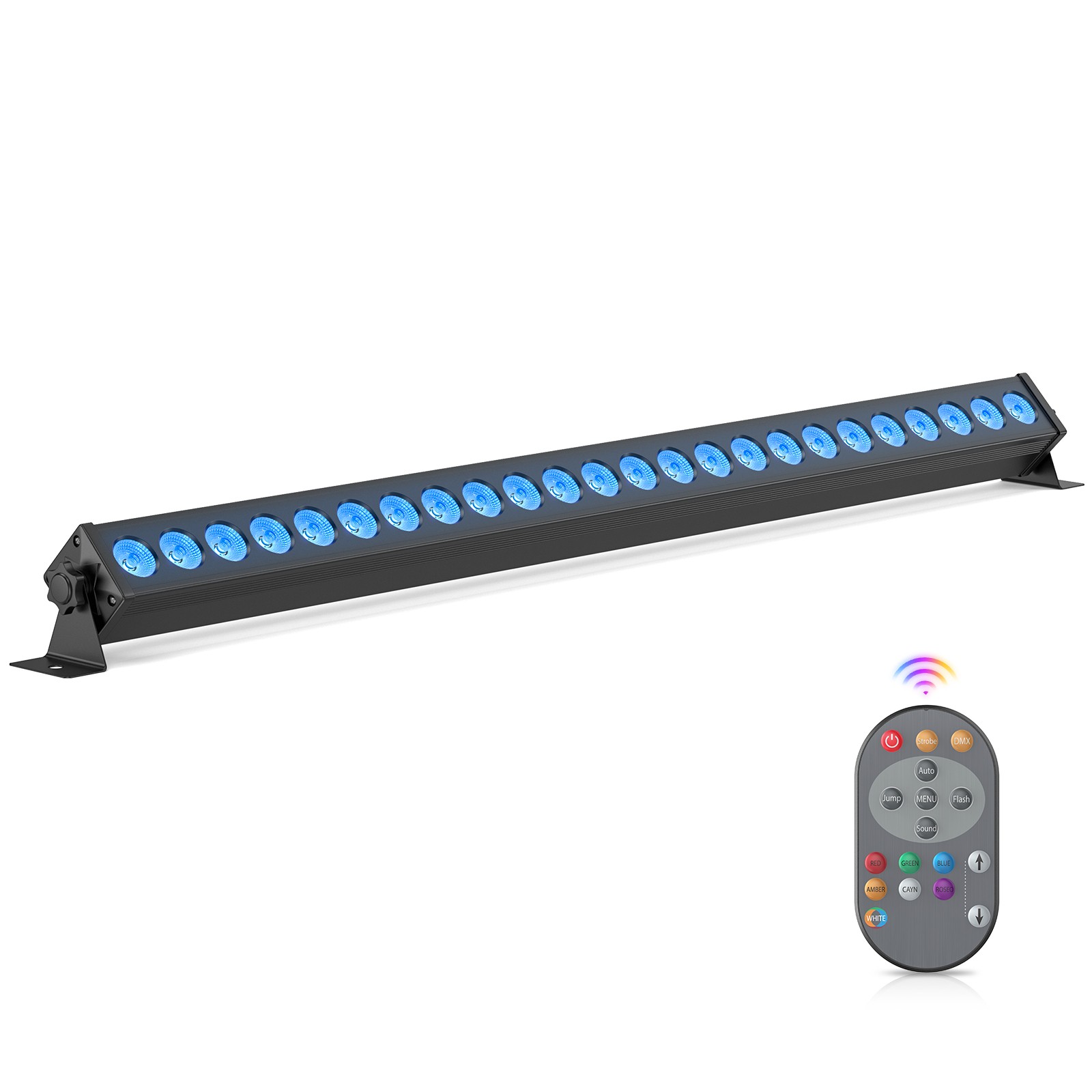 DJ Stage Light 24LED RGB Wall Washer Sound Control DMX Chase Effect Party Remote