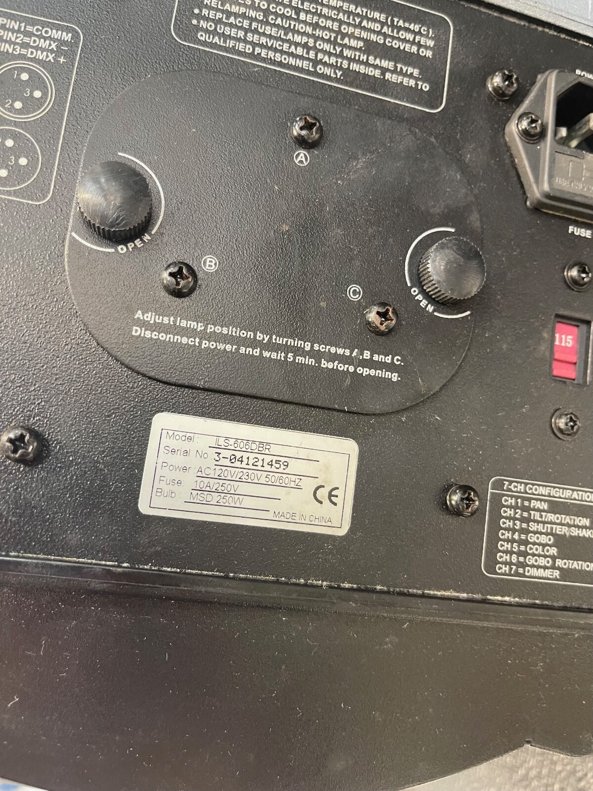 CHAUVET DJ lighting ILS-606DBR TrackScan 7-ch DMX-512 Mirror Scanner light