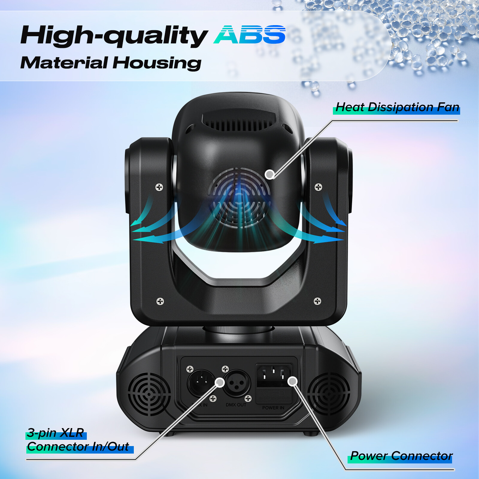 4PCS 120W LED Moving Head Lights DMX RGBW 8Gobos Beam Stage DJ Disco Lighting