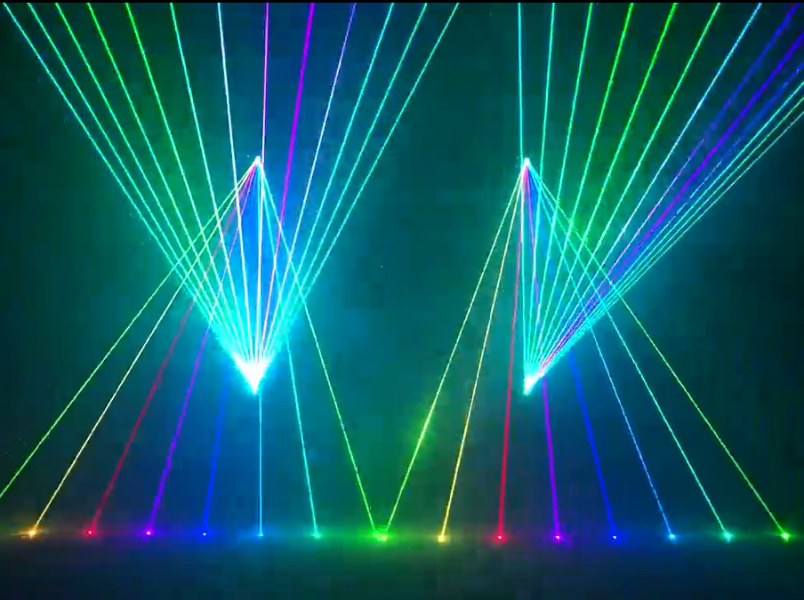 2pcs 10W RGB DMX Full Color ILDA Animation Laser Light DJ Stage KTV Party 30KPPS