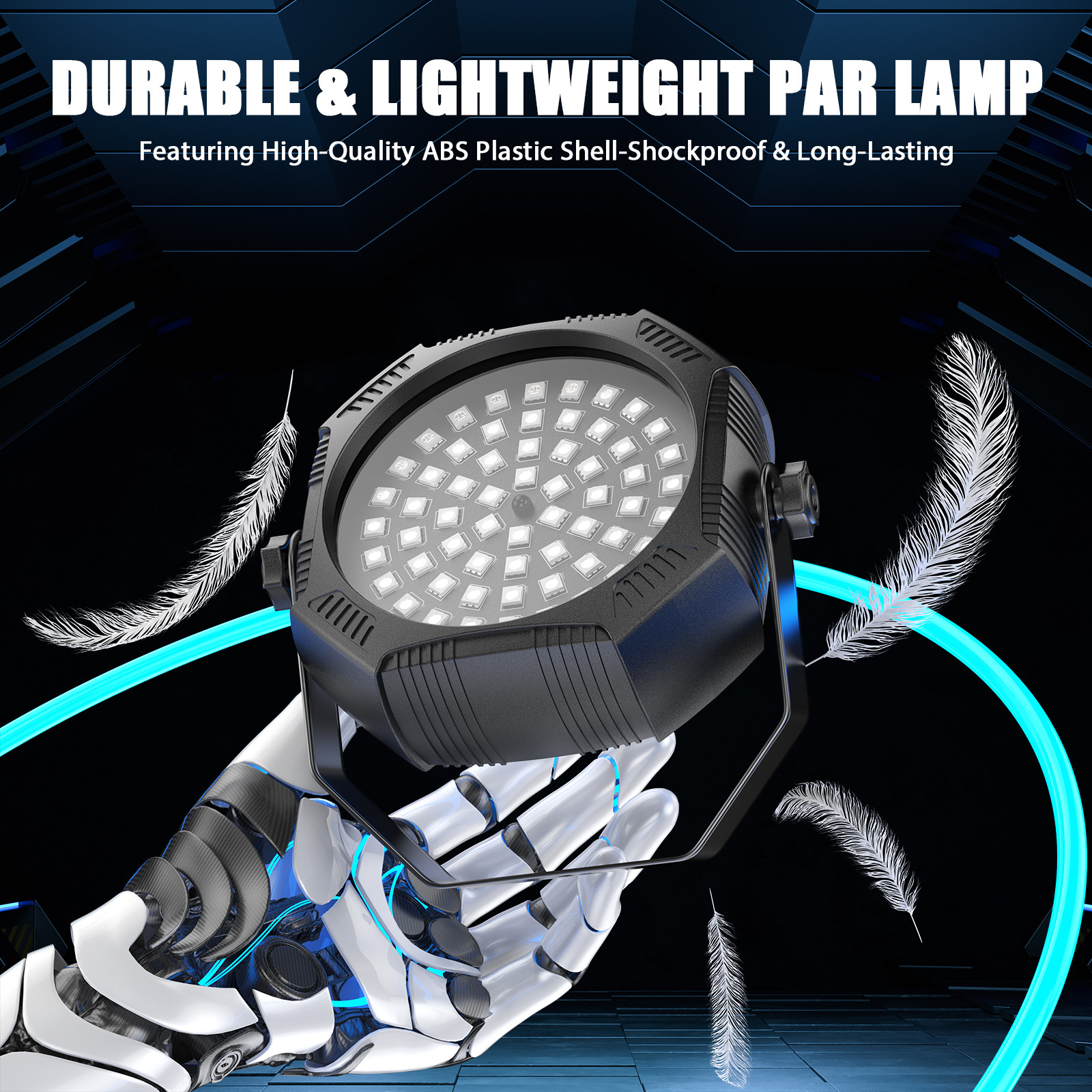 Rechargeable Par Light 90W RGB Battery Powered Wireless 60LED DJ Uplights Remote