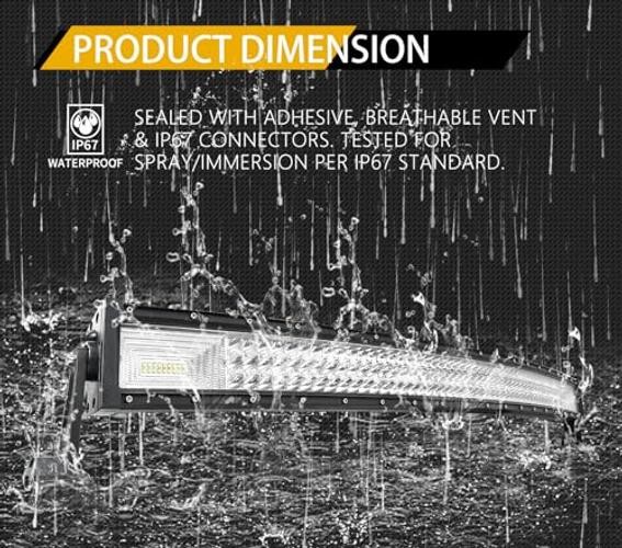 42 inch Curved LED Light Bar, 540W Spot Flood Combo Triple Curved-42 inch 540W