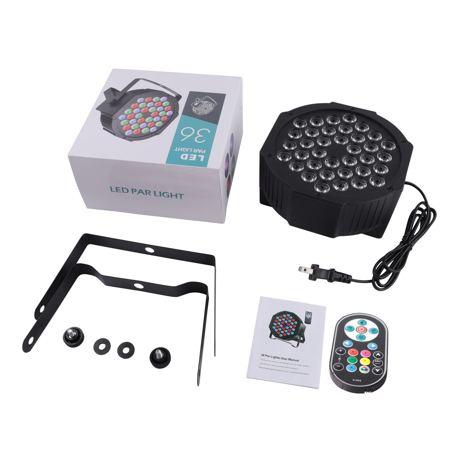 108W LED Strobe PAR Can Stage Lighting RGB DMX Party Disco DJ Lights w/Remote