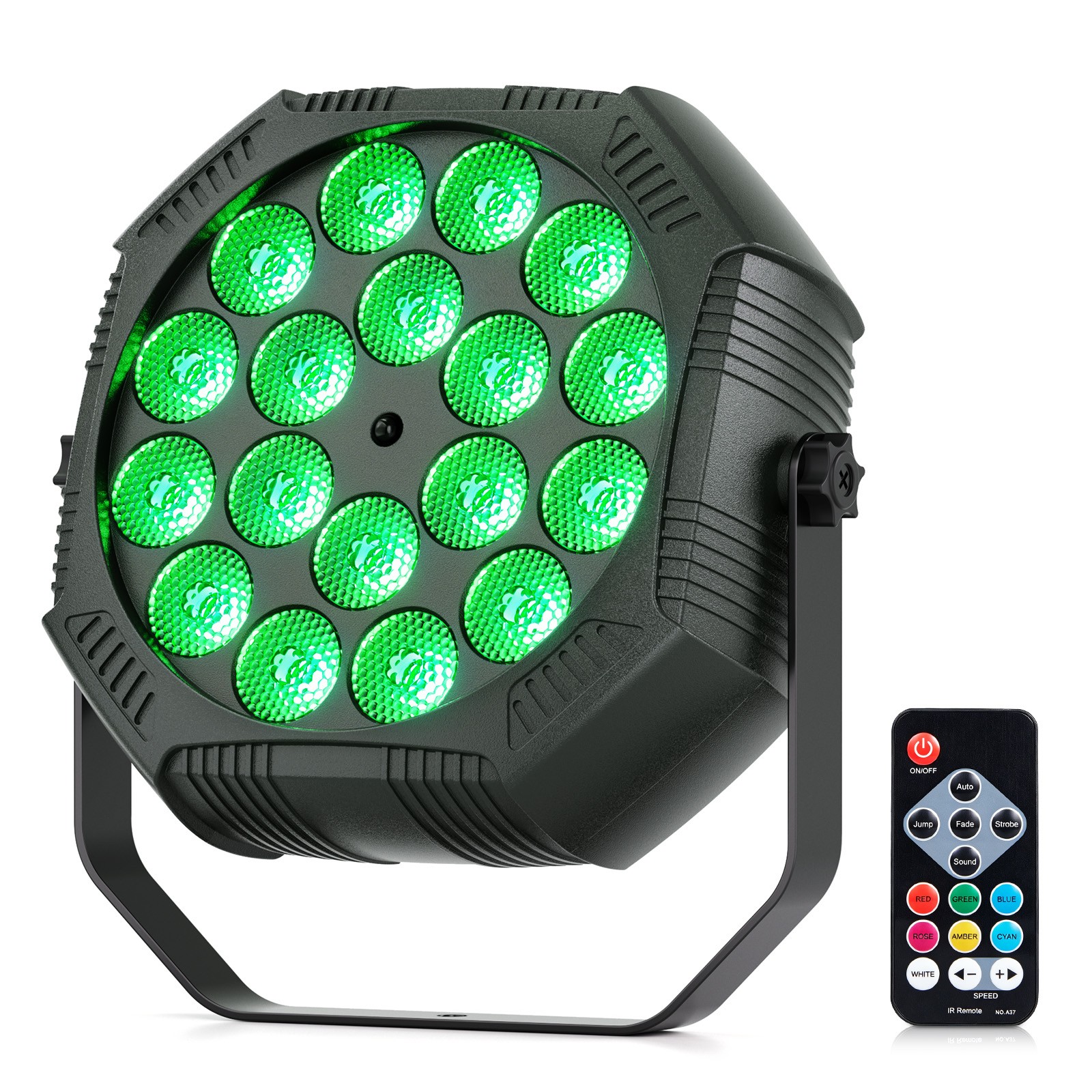 GdjRttk LED RGB Par Can Light Rechargeable Battery DMX Remote Stage Party Disco