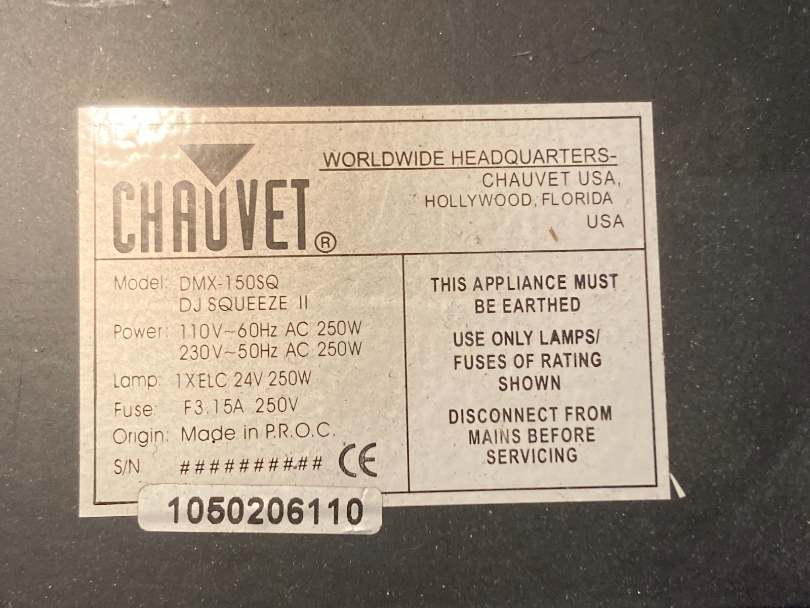 Chauvet DJ Squeeze II High Energy Contractible Gobo Effect Light Fixture Pro