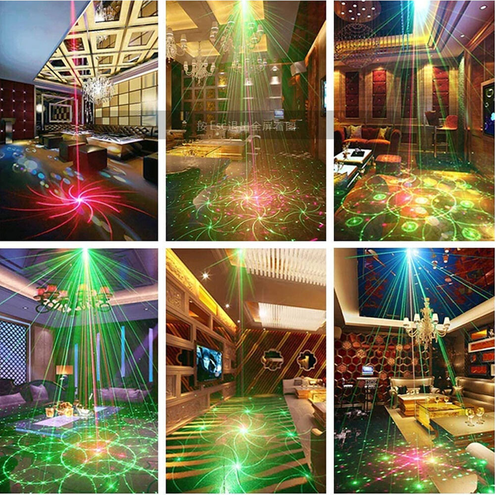 1024Patterns RGB Stage Lights LED Disco DJ Light Party Show Laser Projector Lamp