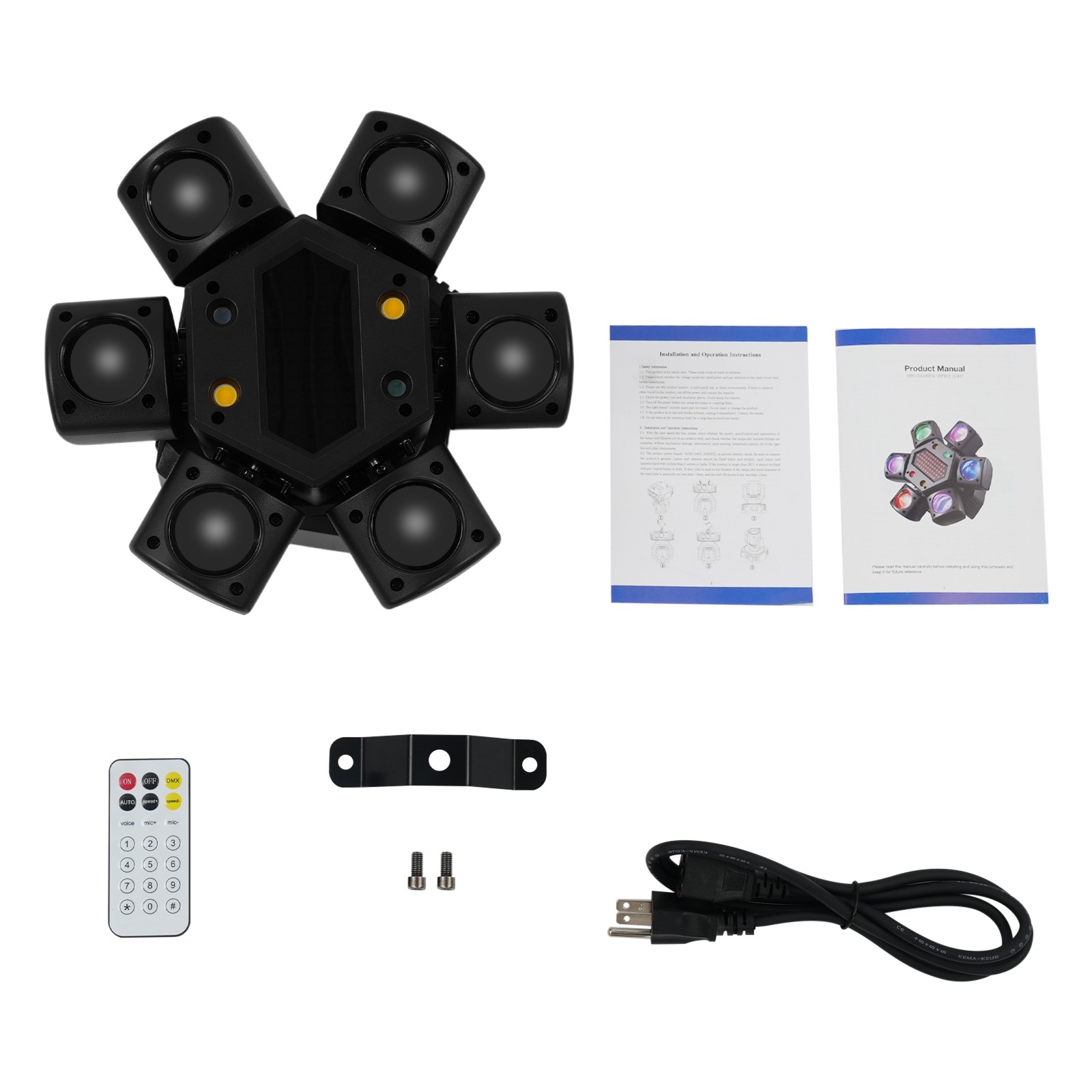 Stage Light with Remote Control Moving Head Stage Light 6-Arm Disco Lights