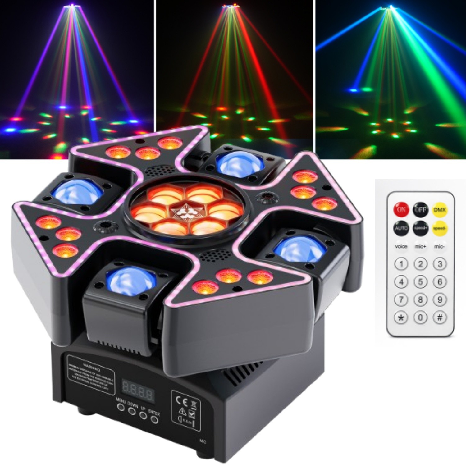 150W 4Arm Moving Head Laser Lights Beam RGBW Stage Lights DJ Club Lighting