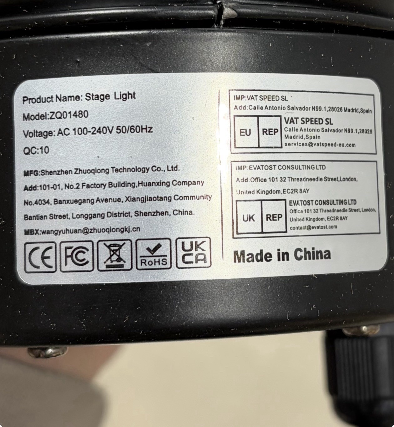 COB LED Stage Light DMX512 Par Can DJ Spotlight Warm White Strobe ZQ01480