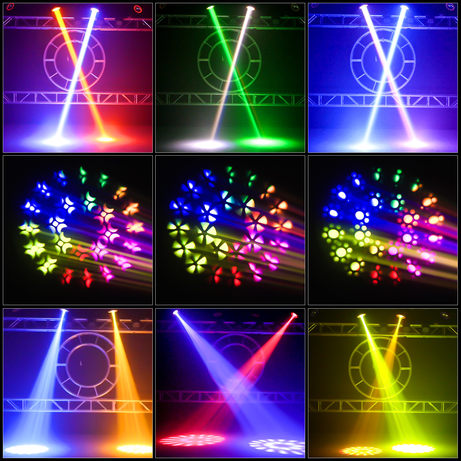 7R 230W Moving Head Beam Stage Lighting 17 Gobo Prism DMX 16CH Disco DJ Lighting