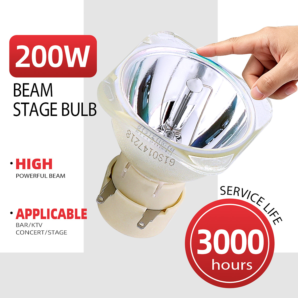 MAILEPU 5R 200W Replacement Lamp Bulb Stage Light Moving Head Beam 8000K High