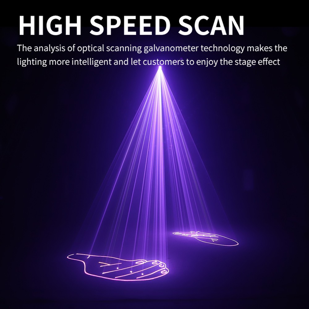 3W Led RGB Laser Light Stage Laser Disco DJ Projector for Party APP Control DMX