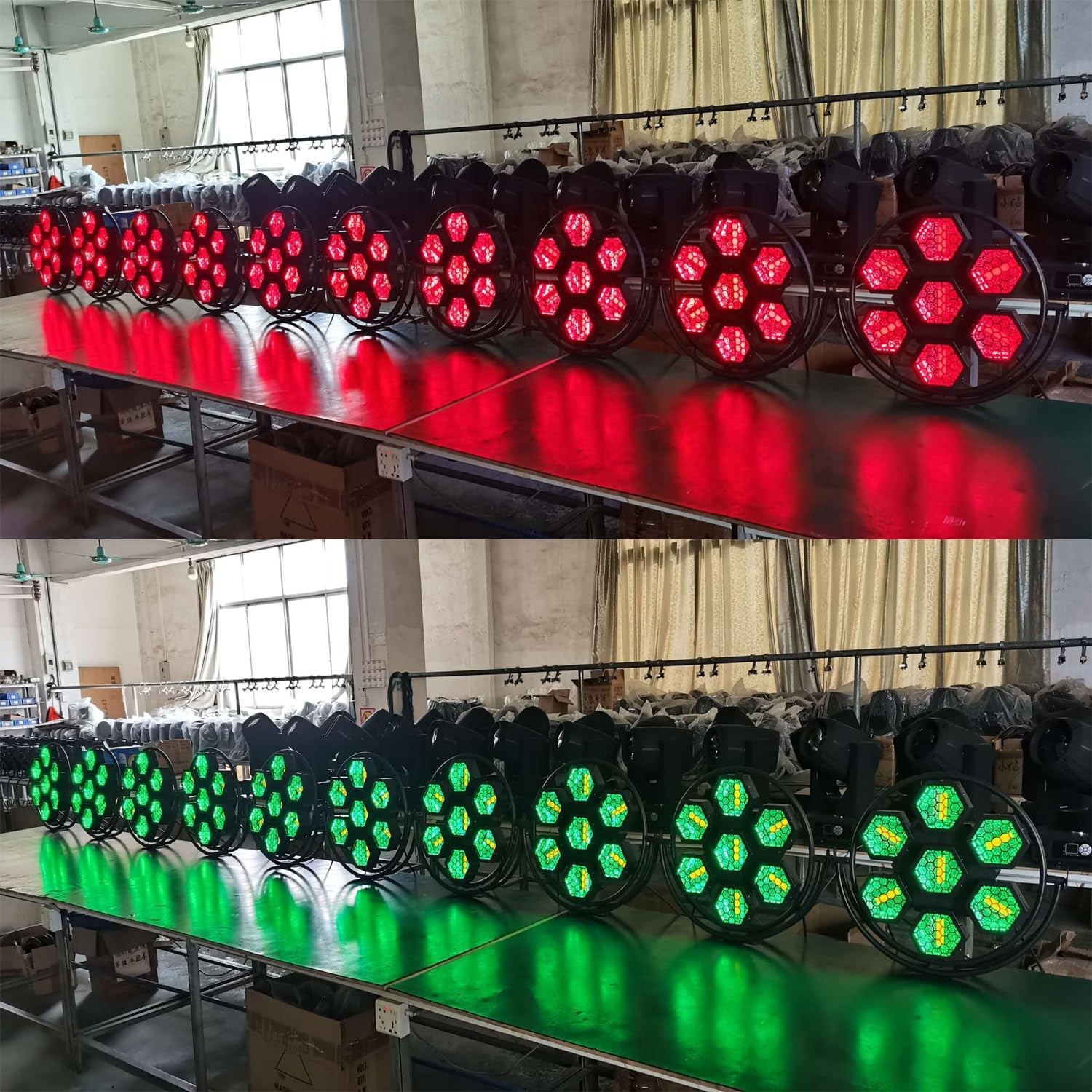 7 Head LED Retro Background Effect Light, DJ Disco Stage Lights, 1PC
