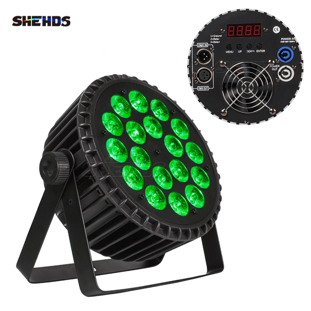 SHEHDS 18x12W RGBW 4IN1 Aluminum alloy LED Flat Par Lighting For Stage Effect DJ