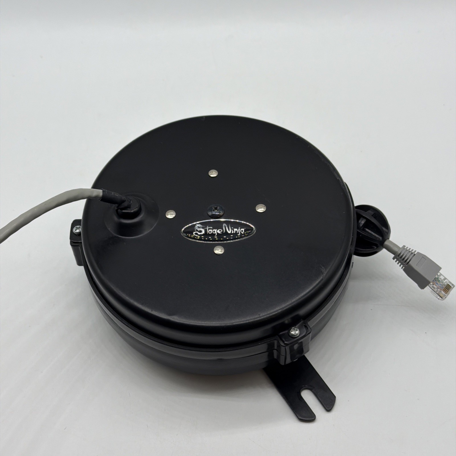 Stage Ninja 20 Foot Retractable CAT6 Cable Reel with mounting bracket