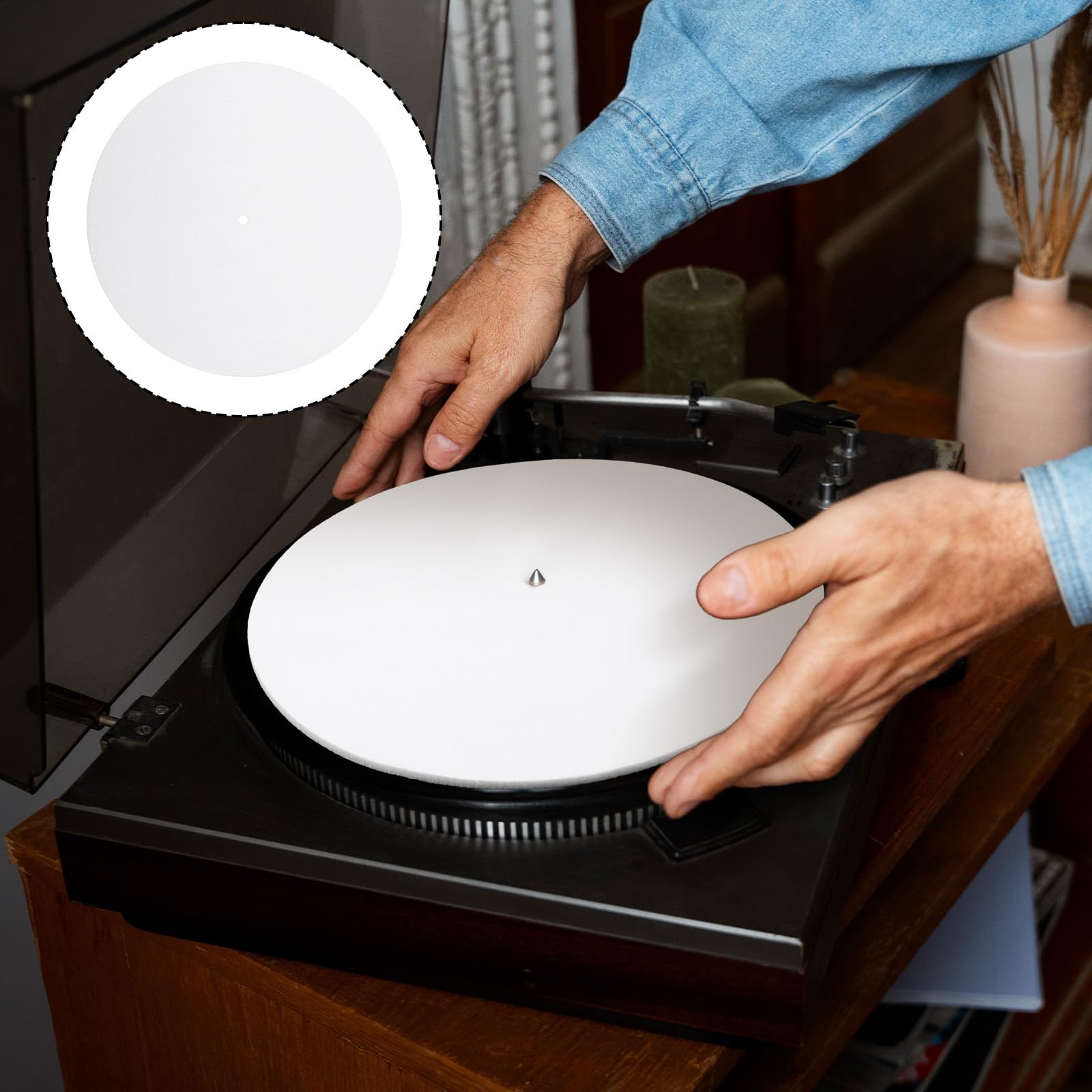 12-Inch Turntable Slipmat – Anti-Slip & Anti-Static Felt Mat for Vinyl Records