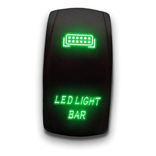 LED LIGHT BAR – – Switch Dual Light – Laser Etched LED LED LIGHT BAR 3 Green