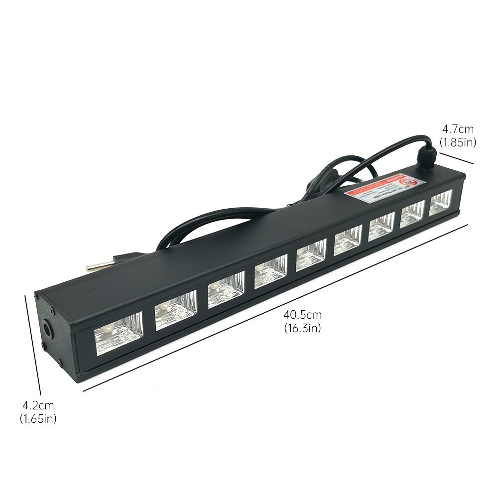 40 LED UV Black Light Bar Fixtures Ultraviolet Lamp Strip US Plug DJ Party Club