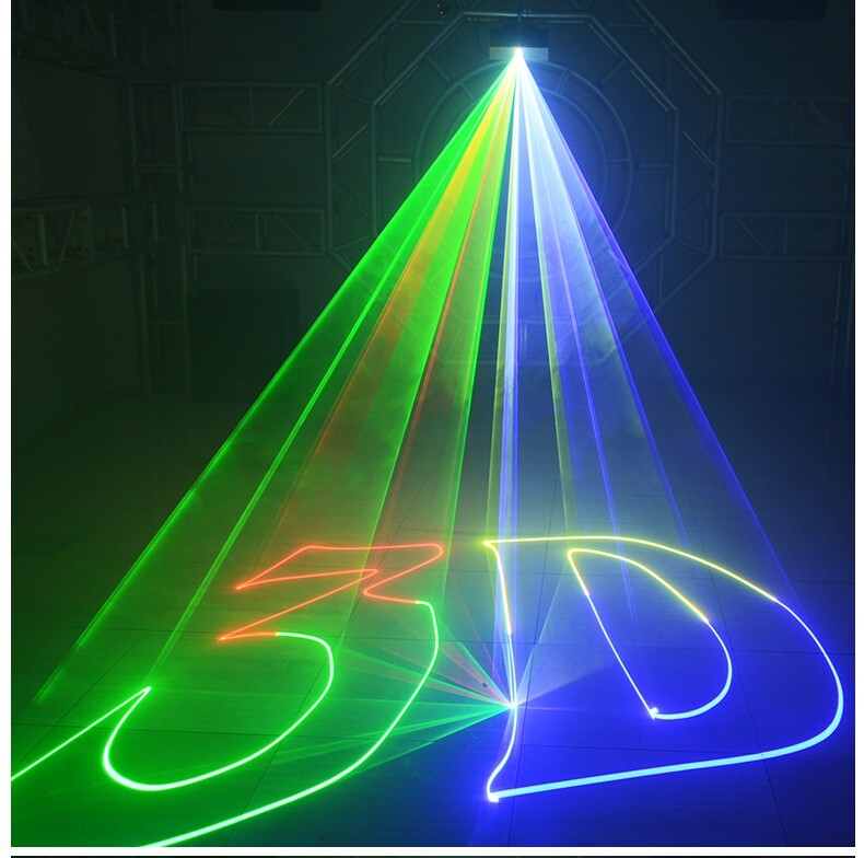 DMX Waterproof 4W RGB laser lighting fullcolor stage lighting beam ranibow IP65