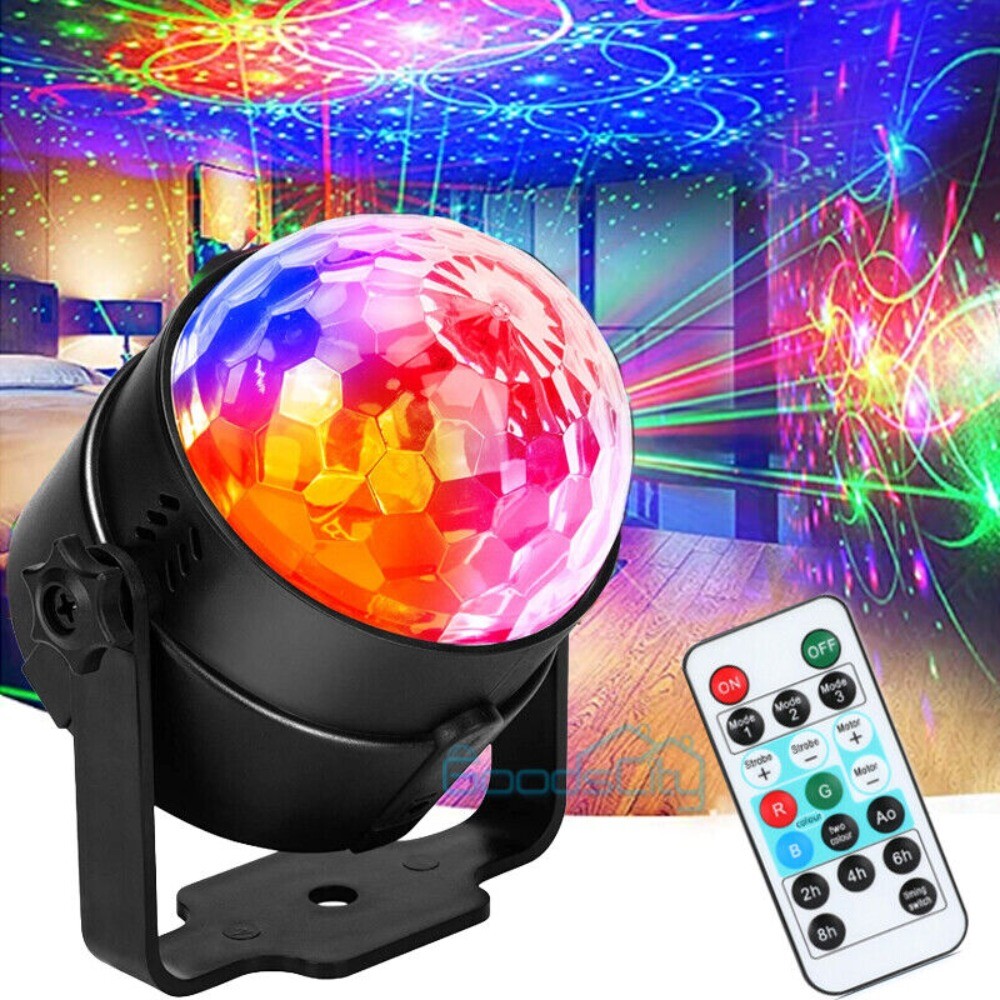 LED Galaxy Starry Star Sky Night Light Projector Ocean Party Sound Activated New
