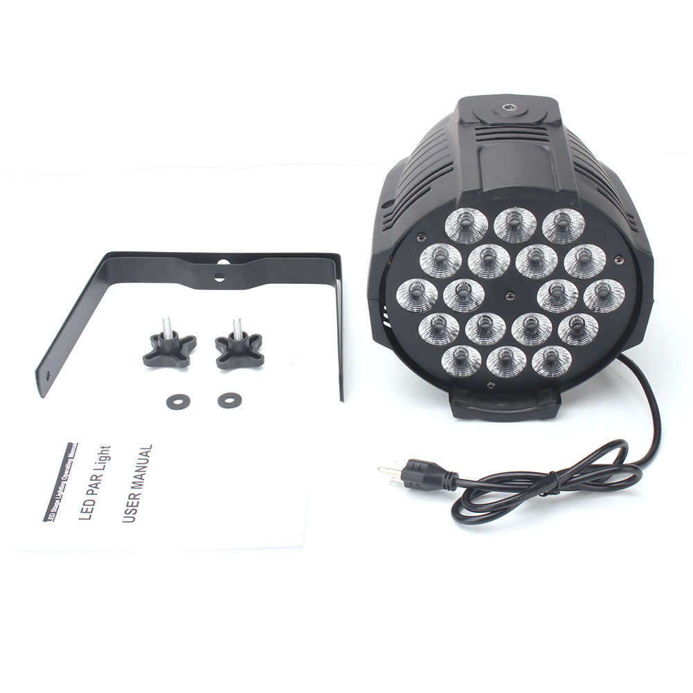 Par Can Stage Light 270W RGBW 18 LED Strobe Beam DMX512 DJ Disco Home Party Show