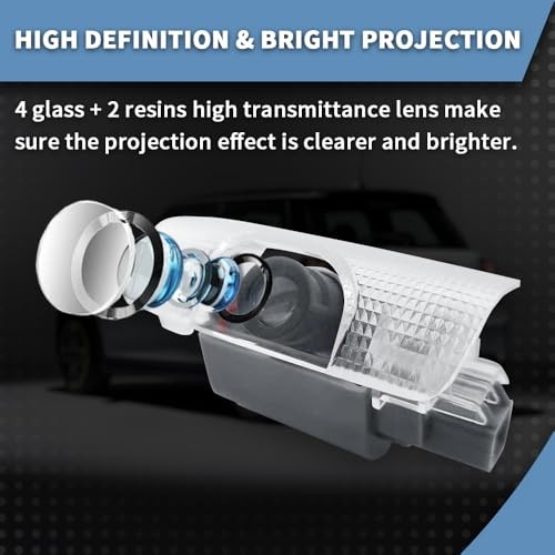 2 PCS LED Car Door Logo Lights Compatible for Tacoma 2025-Present Mountains