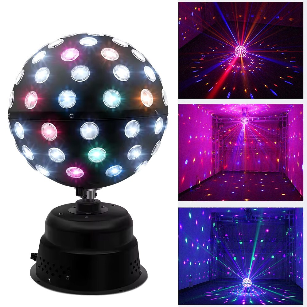 Stage Disco LED Stage Rotating Light DJ Ball Sound Activated RGB Strobe Lights