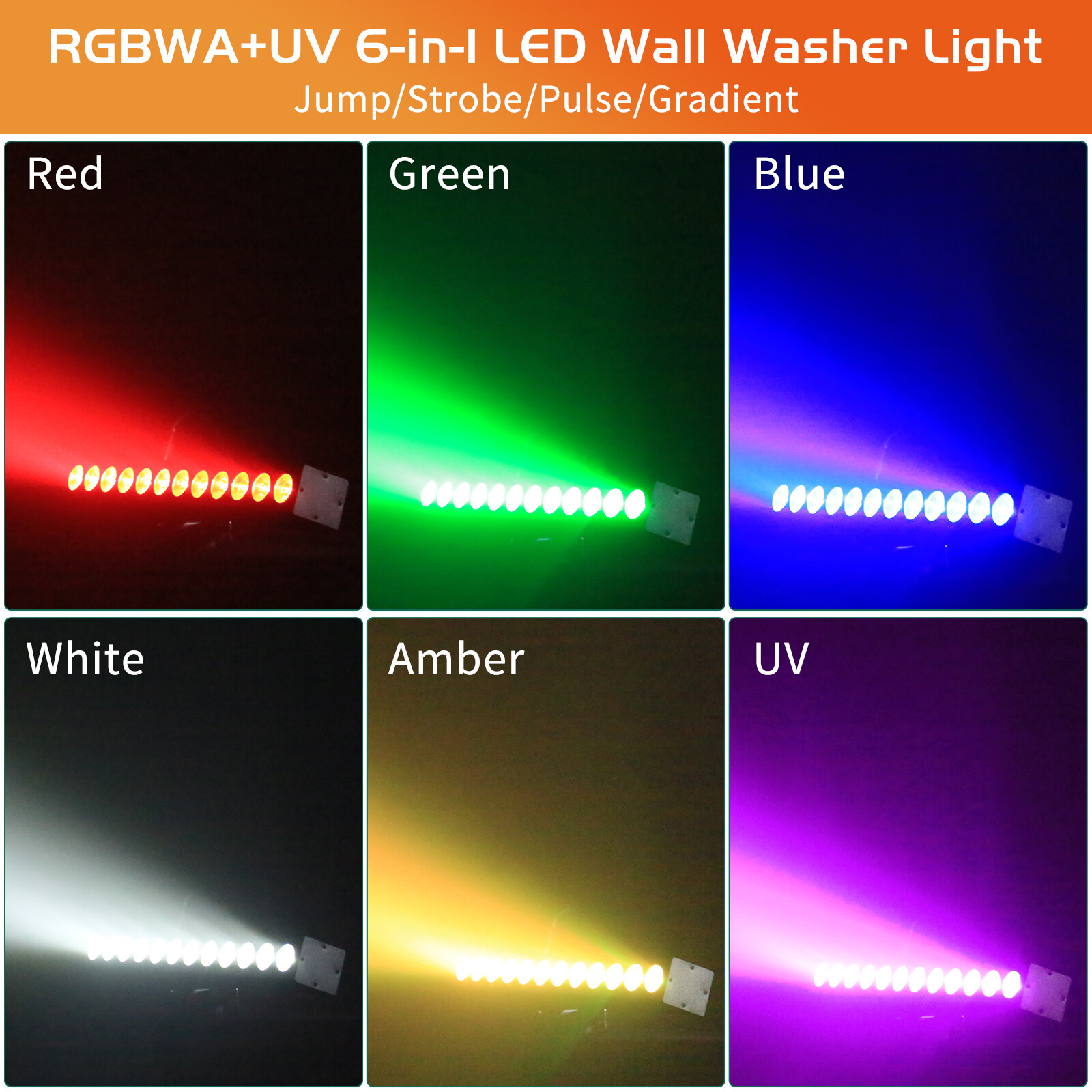 120W 12LED Wall Wash Bar Light DMX DJ Disco Party Strobe Stage Lighting W/Remote