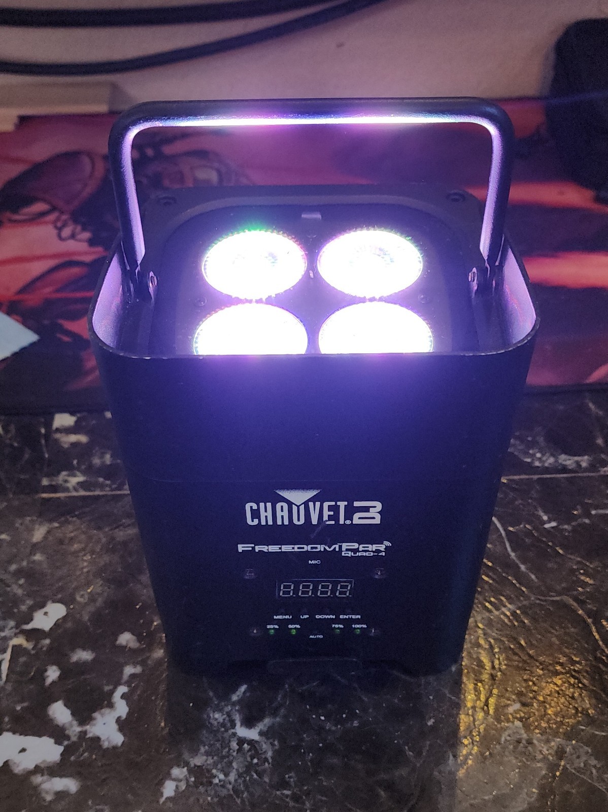Chauvet DJ Freedom Par Quad-4 Wireless LED PAR Fixture, DMX, Color Mixing