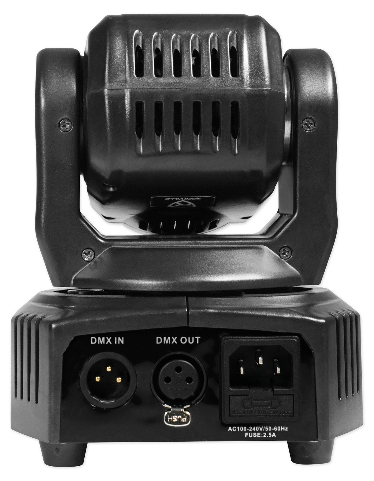 Rockville RockOn-7 40w RGBW Moving Head DMX Spot Beam Stage Club Light+Remote