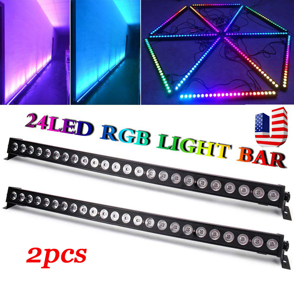 120W 24LED RGBWA Wall Wash Stage light Bar Color Mixing DMX DJ Party Disco Light