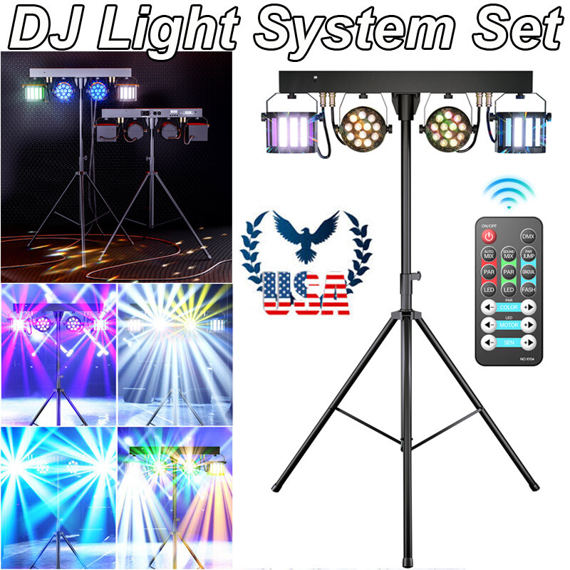 DJ Light System Set With Tripod And Remote Control LED PAR Light Effects