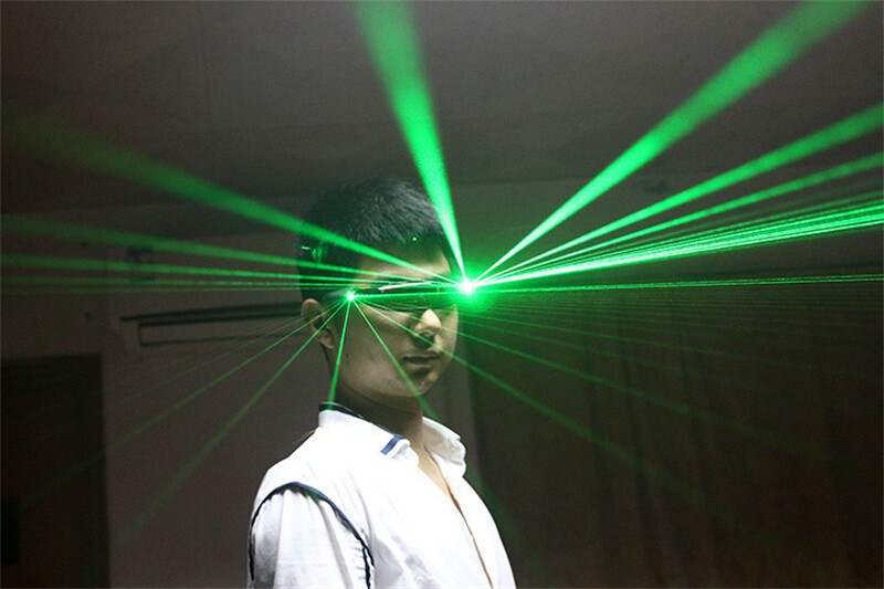 Red Green LED Light Laser Glasses Adult DJ Dancer Stage Show Party Cosplay Props