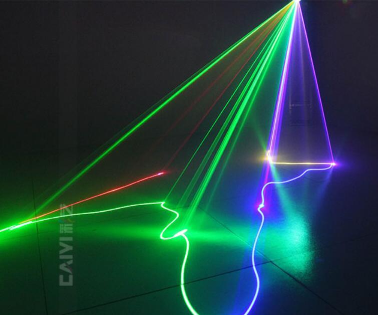 DMX 3D Effect 1050mW Red Green Blue Full color Laser Christmas Decor Lighting Yc
