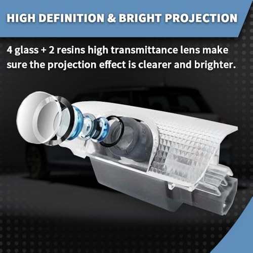 2 PCS LED Car Door Logo Lights Compatible for Camry XV80 April 2024 – 2025