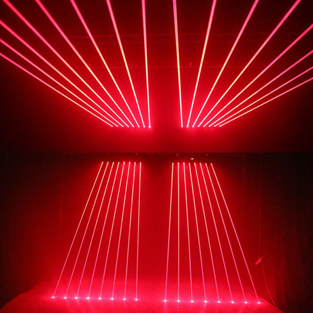 RED 6/8/9 Eyes LED Moving Head Spider Beam Scan Laser Light DJ Club Stage Lamp