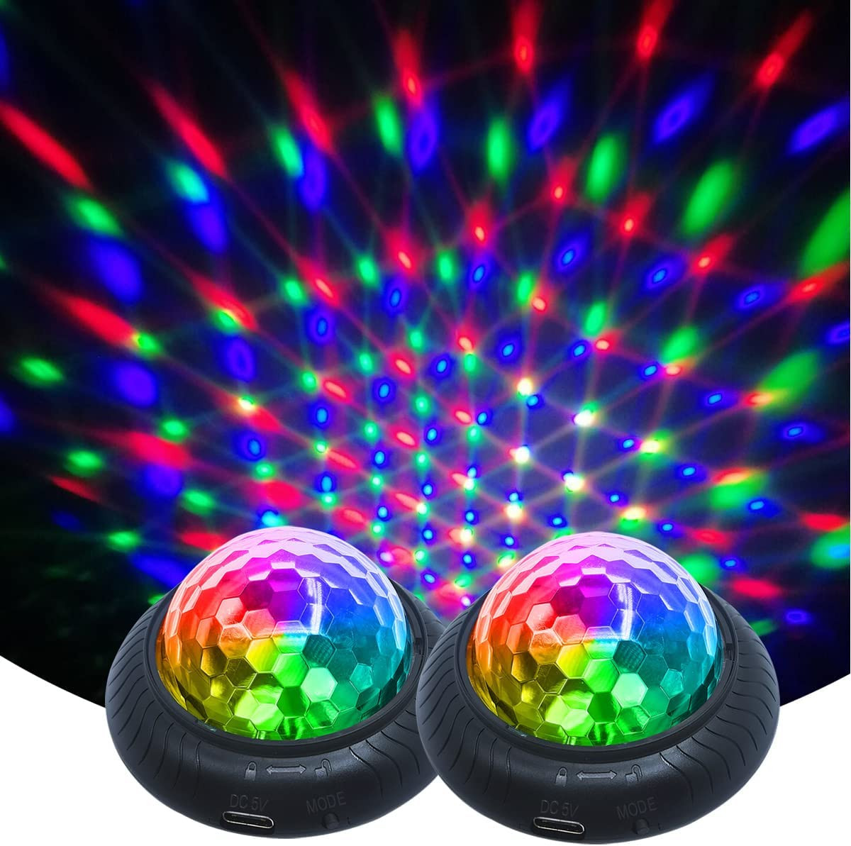 “Ultimate Sound-Activated Disco Party Light: Multicolor 2-in-1 Night Light & Min