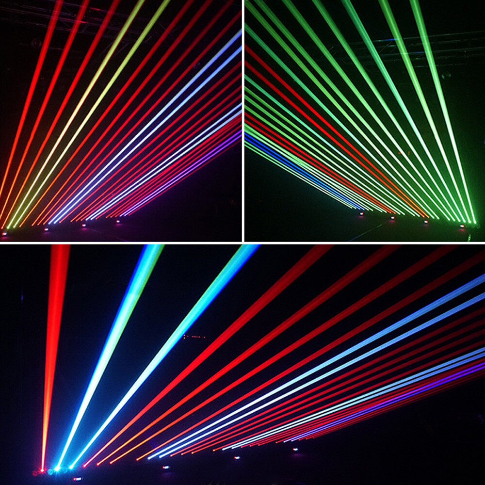 2pcs 6 Heads Eyes DMX RGB Full Color Moving Head Laser Light for Bar Djs Stage