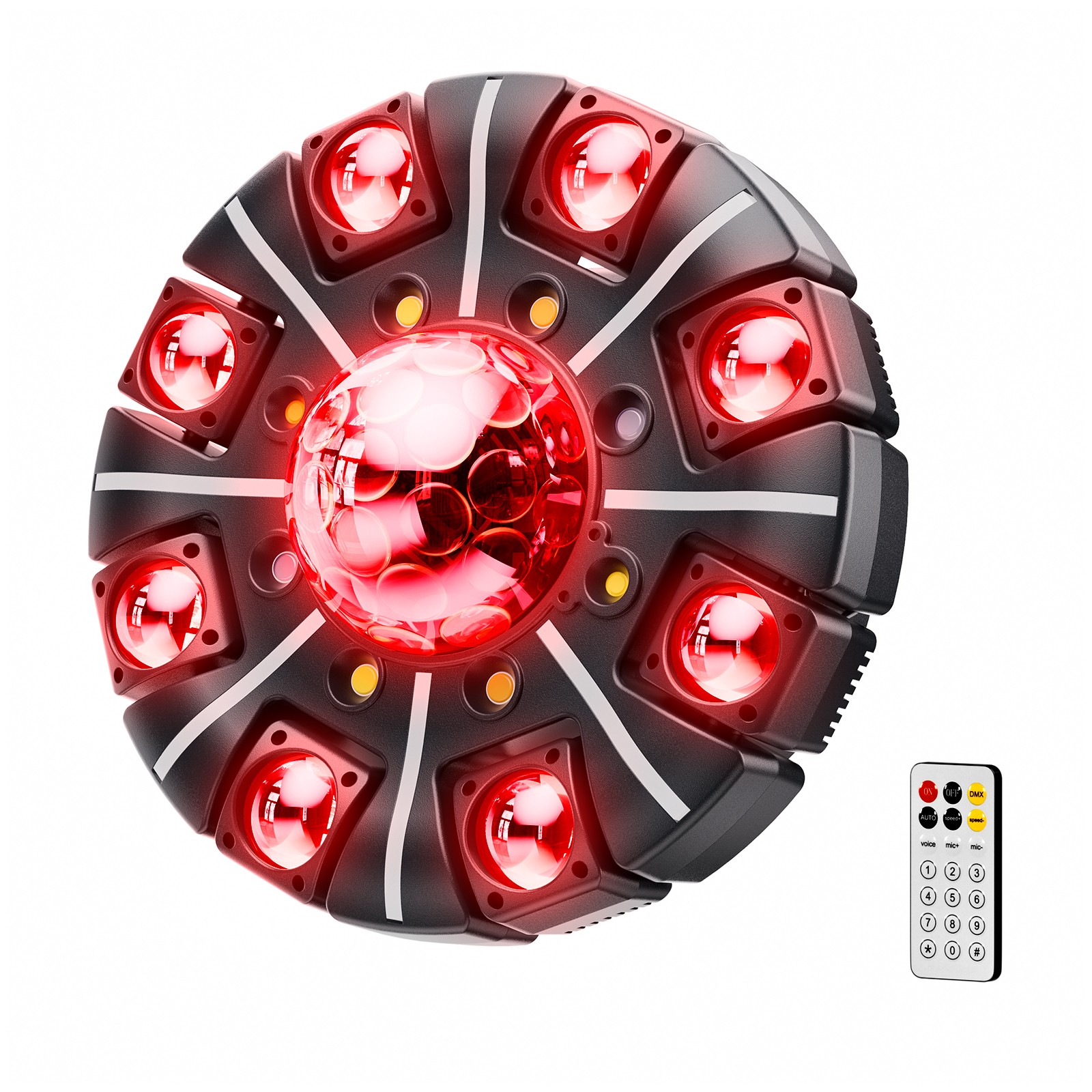 8 Arms Bee Eye Stage Light 200W LED Moving Head Beam Light Laser DJ Disco