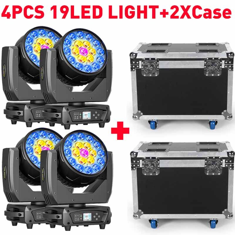 19x20W RGBW LED Zoom Moving Head Beam Light DJ Party Stage Lighting Halloween