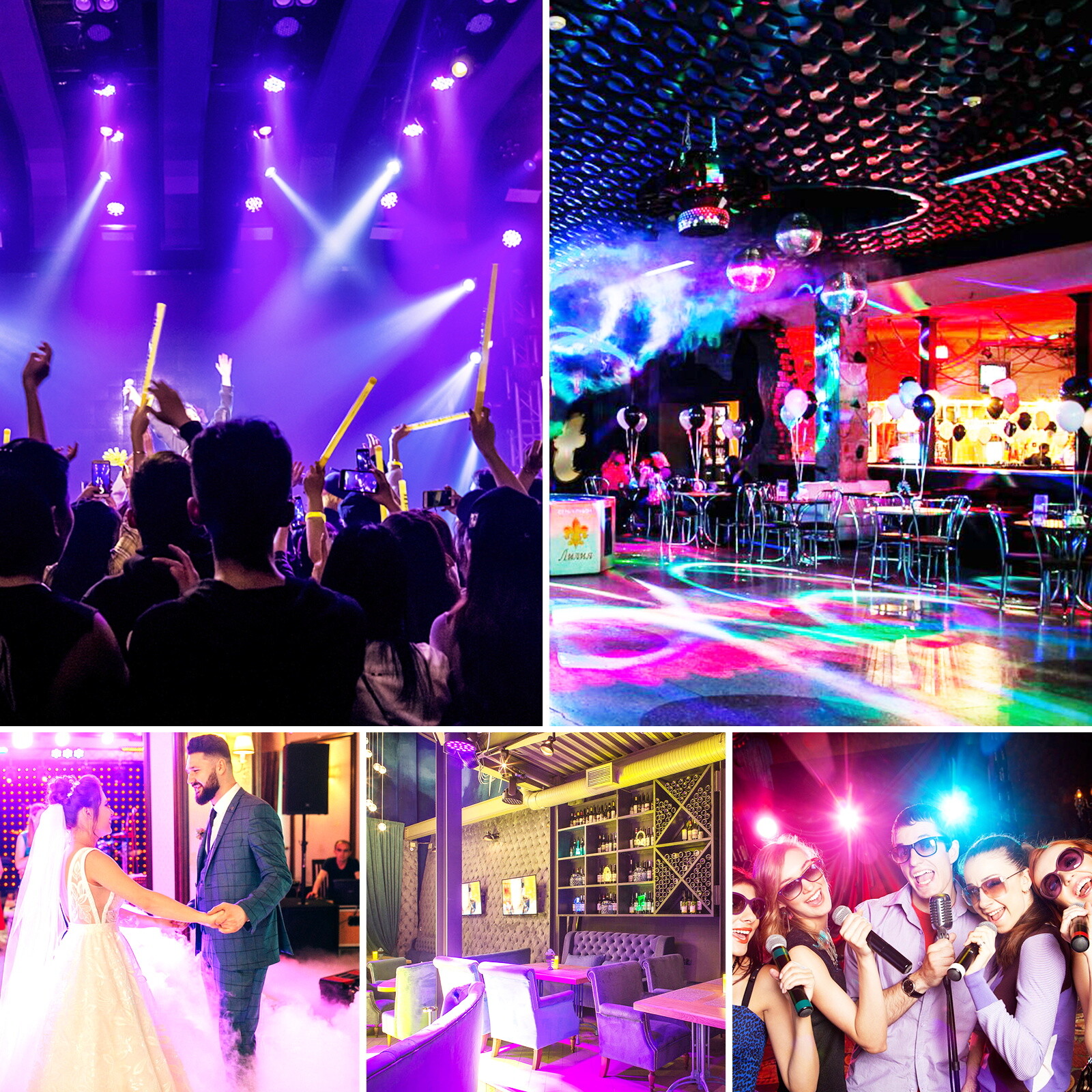 Rechargeable Battery Par 36 LED Wash Stage Light RGB DMX Disco Show Event