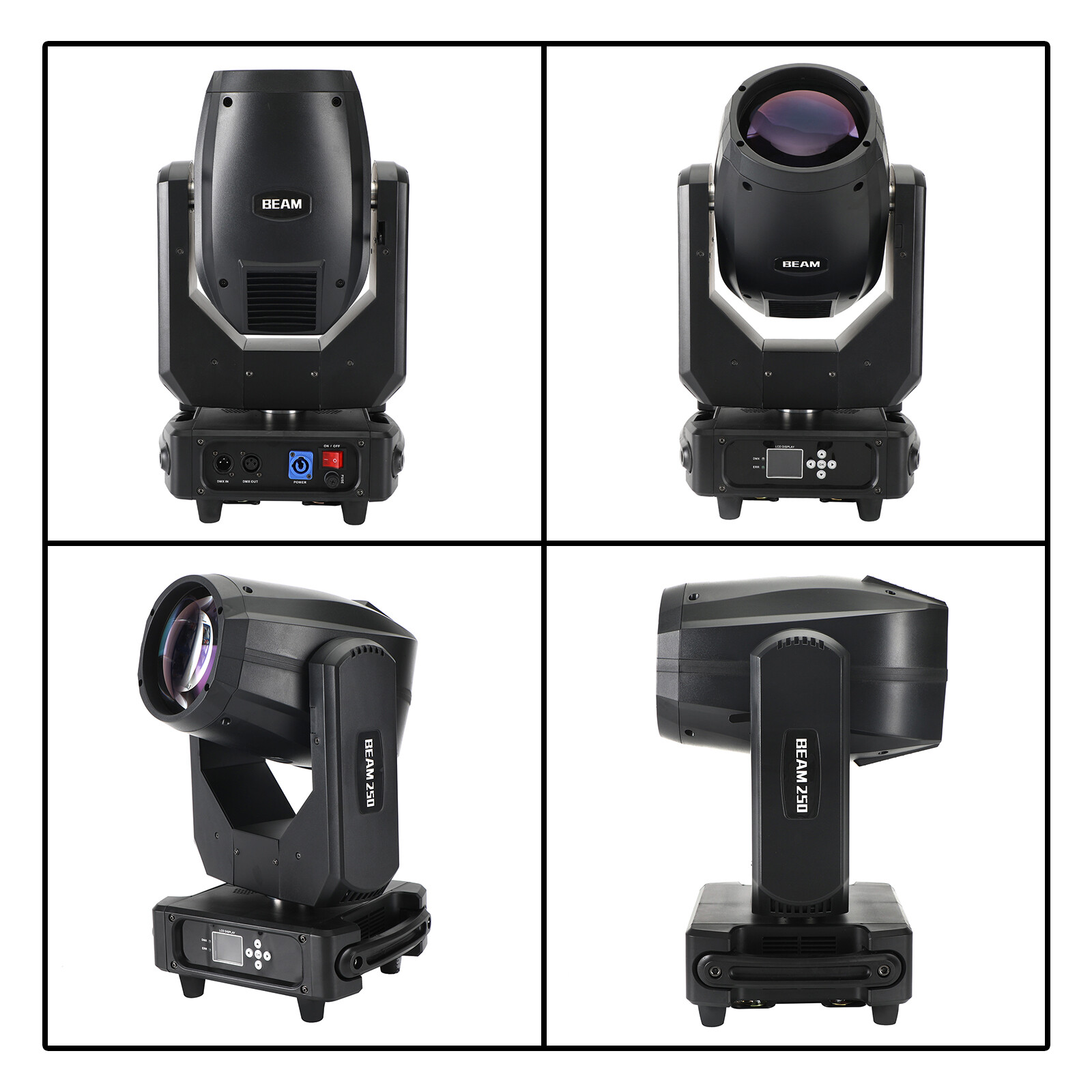 250W 8R Rainbow 3In1 Moving Head Light Double Prisms Gobo Wash Stage Lighting EP