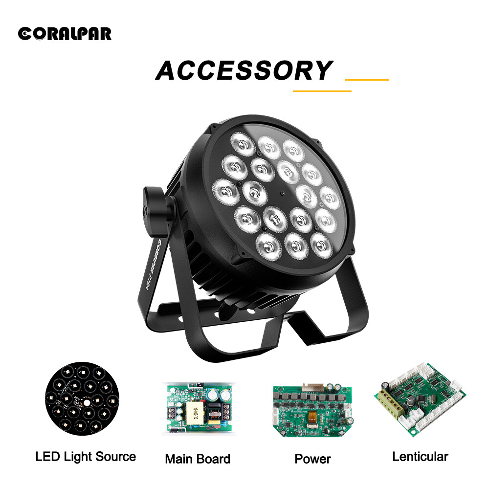 SHEHDS Upgrade version Waterproof IP65 Outdoor 18x12W RGBWAUV LED Flat Par Light