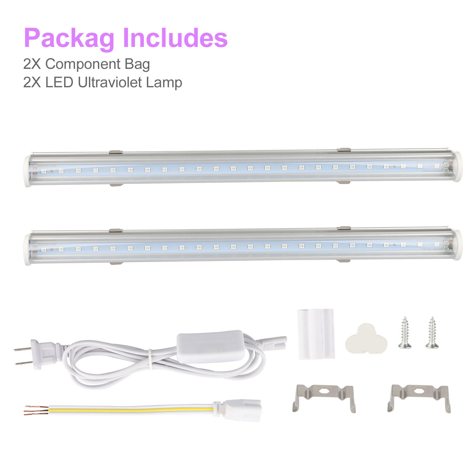 24/48LED UV Black Light Bar Fixture Ultraviolet Blacklight Lamp Strip Party Club