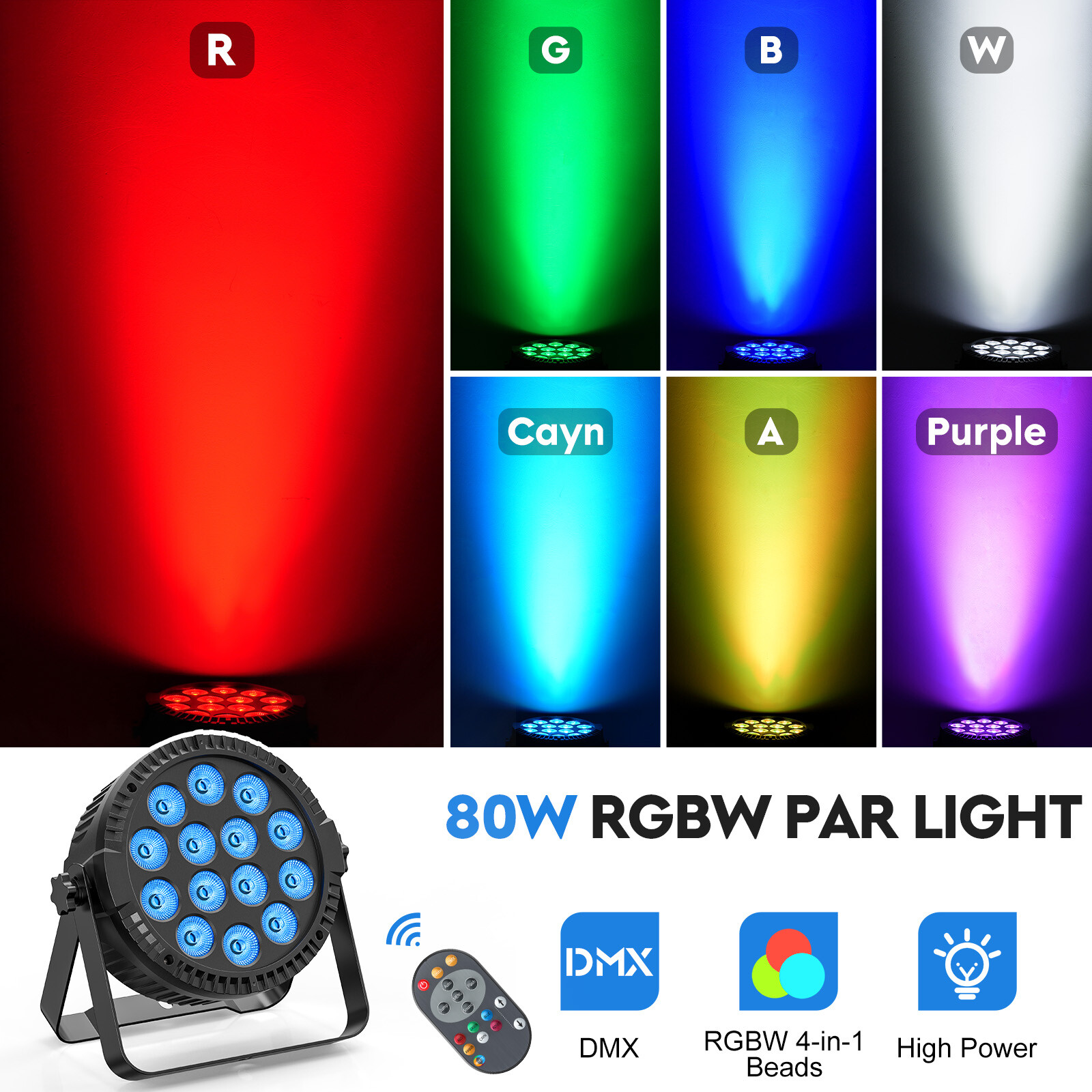 140W 14LED Par Light DMX RGBW Stage Bar Wash Lighting DJ Disco Party Show Lights