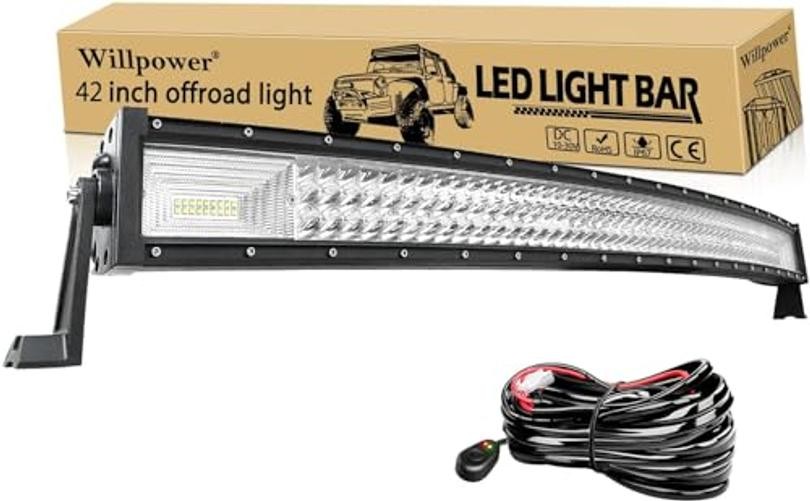 42 inch Curved LED Light Bar, 540W Spot Flood Combo Triple Curved-42 inch 540W