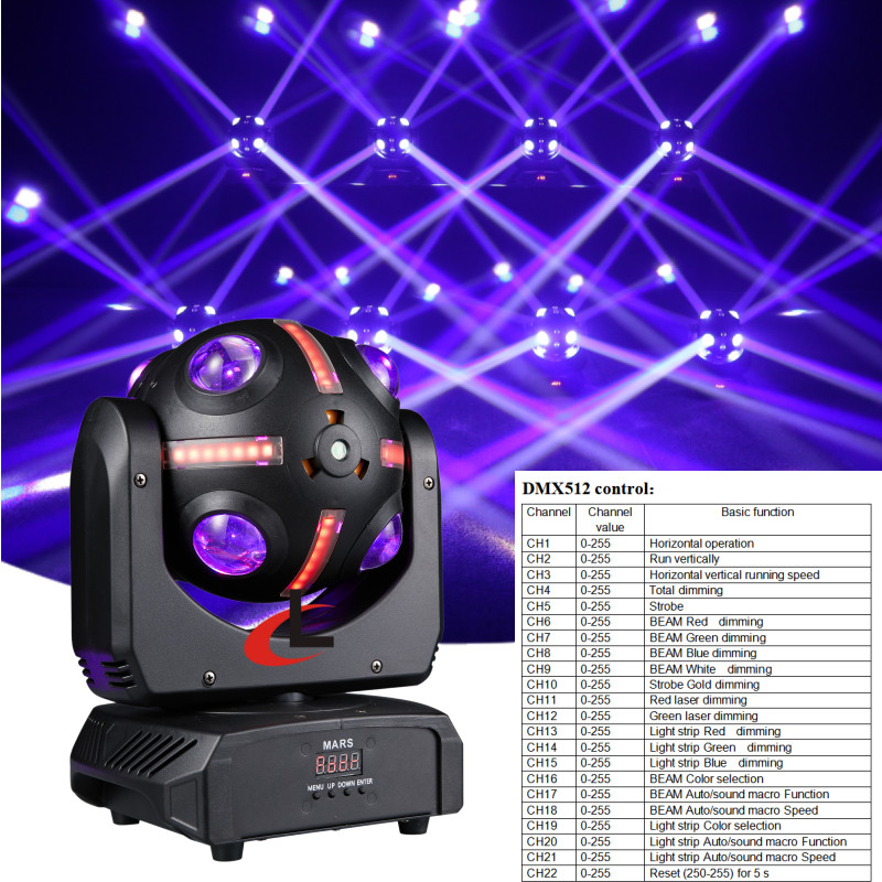 New Pixel LED RGBW Moving Head Light Infinite Rotation Bar Party KTV Stage Light