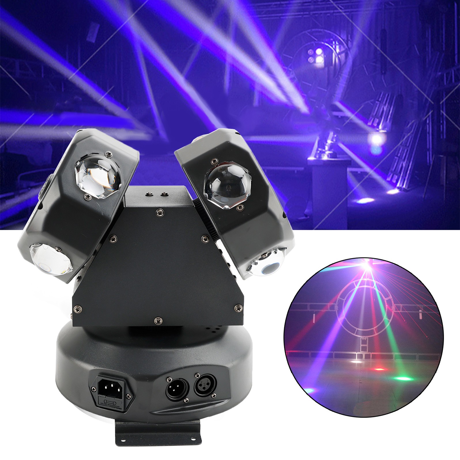 120W Moving Head Light 8 LED Rotating Beam Light RGBW Stage Light DJ Lighting US