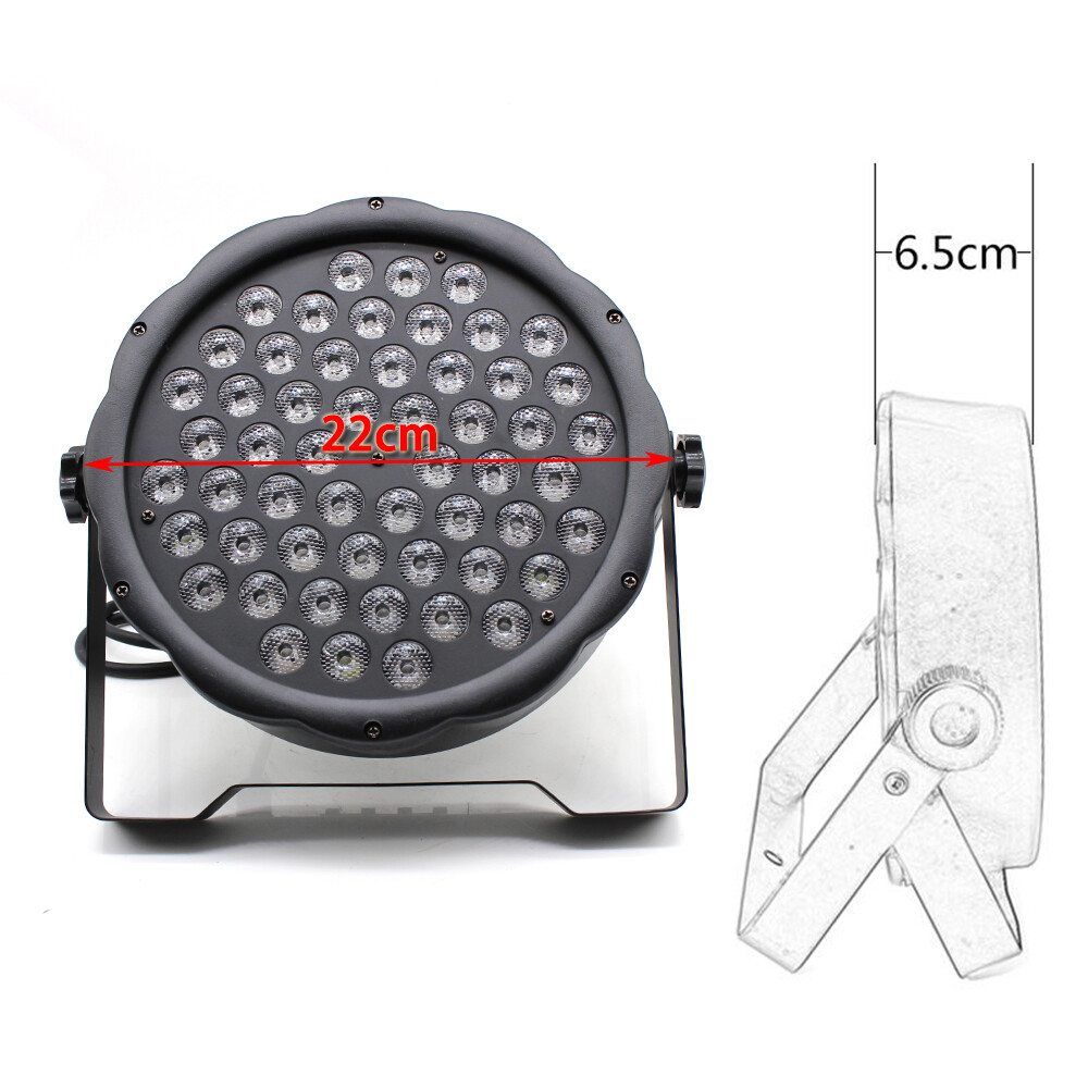 12Pc 54x3W LED Stage Par64 Light 162W DMX512 7CH RGBW Stage Washer Wedding DJ US